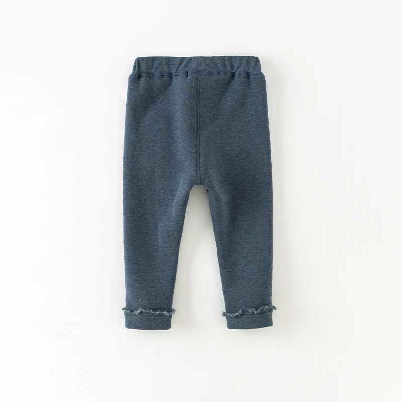 Dave Bella Children's Pants New Winter Girls' Casual Fashion Cute Tight Pants Plush Warm Leggings Sport Outdoor DB4237950
