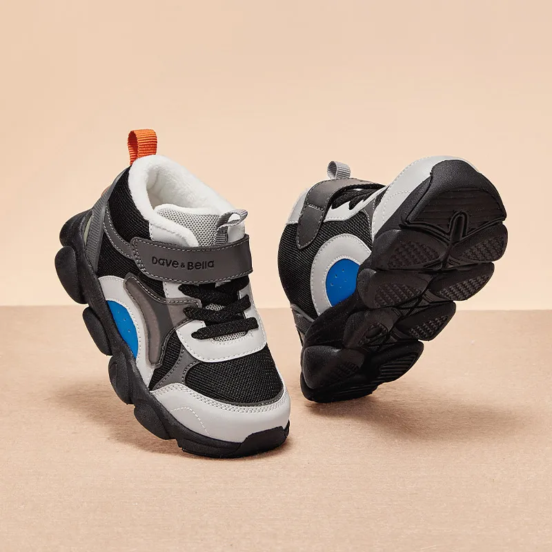 Dave Bella New Children Sports Shoes Boy Sneaker Black Winter Kids Casual Shoes Girl Running Tennis Running Sneaker DB4243608