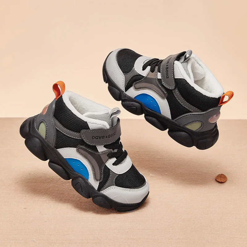 Dave Bella New Children Sports Shoes Boy Sneaker Black Winter Kids Casual Shoes Girl Running Tennis Running Sneaker DB4243608