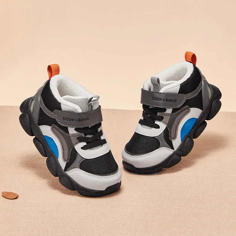 Dave Bella New Children Sports Shoes Boy Sneaker Black Winter Kids Casual Shoes Girl Running Tennis Running Sneaker DB4243608