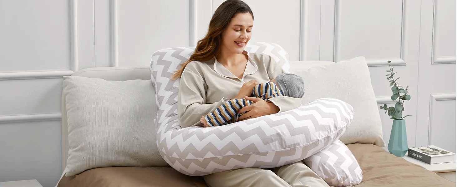 U Shaped Pregnancy Pillows with Cotton Removable Cover, Full Body Pillow Maternity Support,Must Have for Pregnant Women