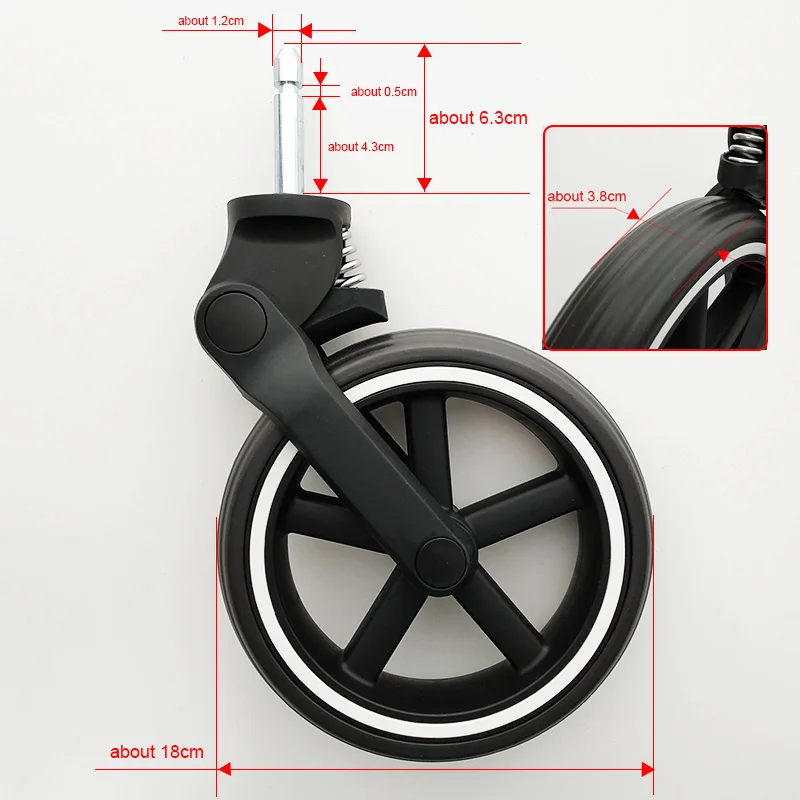 Front Wheel For Cybex Balios S Lux Series Pram 2 Type Version With Different Frame Shape Direct Replacement Stroller Accessories