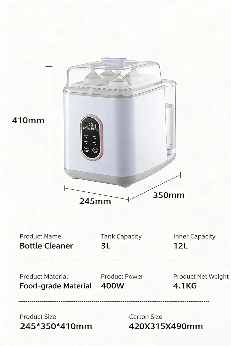 110V/220V 400W US/EU Multifunctional Baby Bottle Washer All-in-One Maternal Child Helper Clean Sterilization & Drying Functions