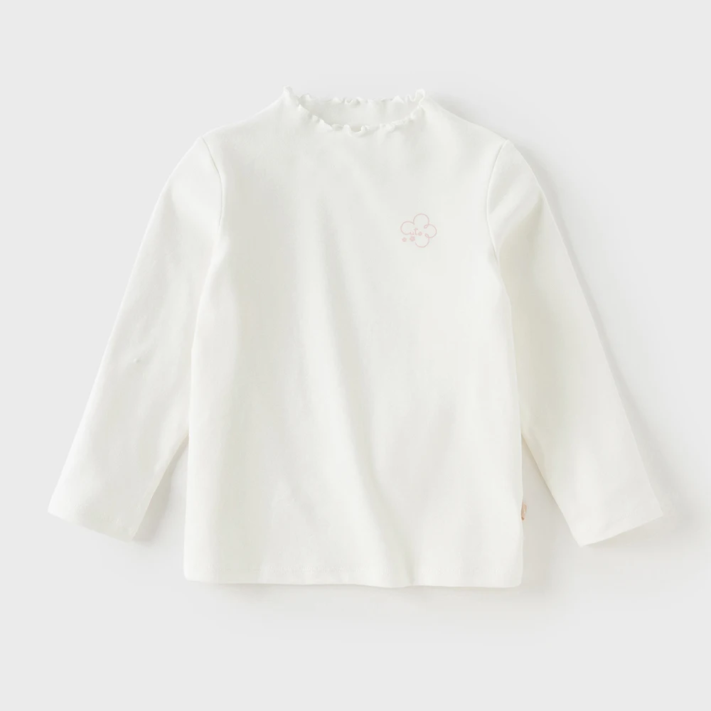Dave Bella Children's Long Sleeve T-shirt Autumn Girl's Baby Fashion Casual Gentle Sweet Antibacterial Bottoming Shirt DB3252642