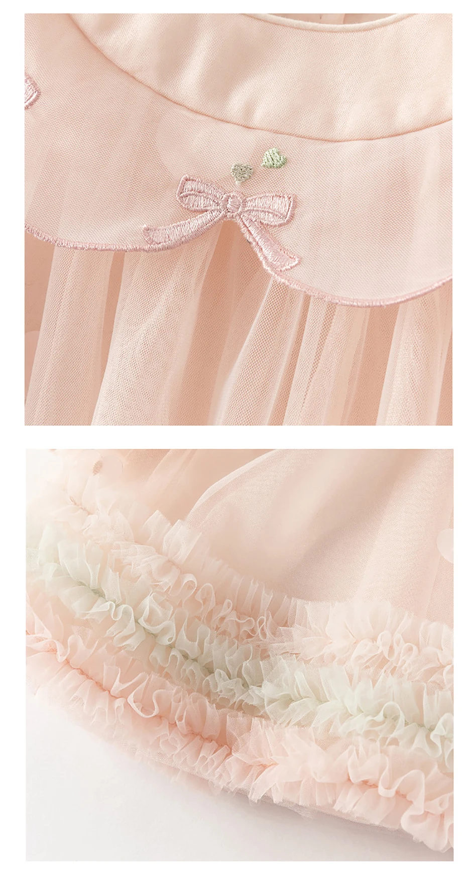 Dave Bella Children Princess Mesh Dress Girls Clothes Autumn Spring Long Sleeve Kids Elegant Dress Sweet Outdoor Party DB1261889