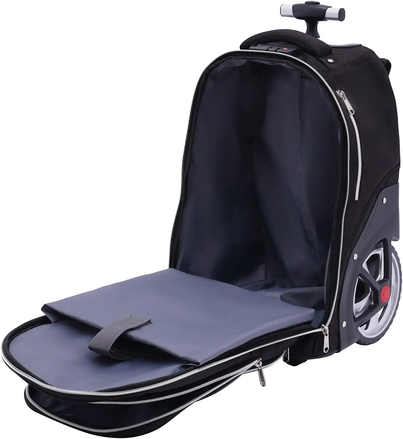 NEW 45L Trolley Backpack, Ideal Hand Luggage Backpack W/Wheels, Combined Multiple Functions, Suitable for Business Trips, School