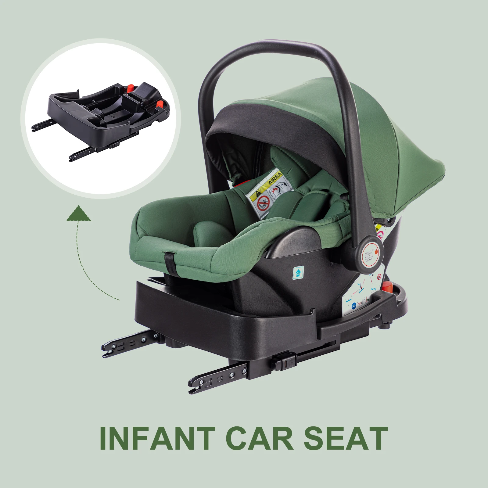 Baby Stroller 3 in 1 Easy Folding Multifunctional Stroller Travel Portable Baby Carriage Safety Seat EU Standard for Newborn