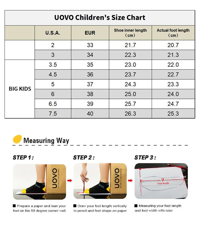 Uovo Winter Kids Boots Black Water-Repellent, Warm Plush Lining, Slip-Resistant Sole, EU 33-40