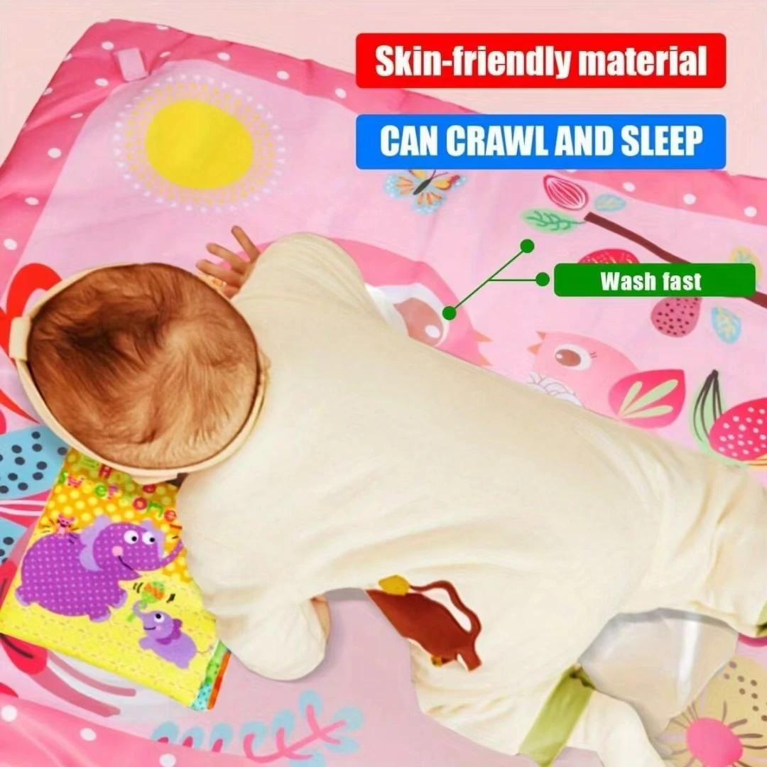 Infant Playpen Gym with Hanging Toys, Activity Play Mat for Baby Exercise Development, Newborn Fitness Playground Activity Cente