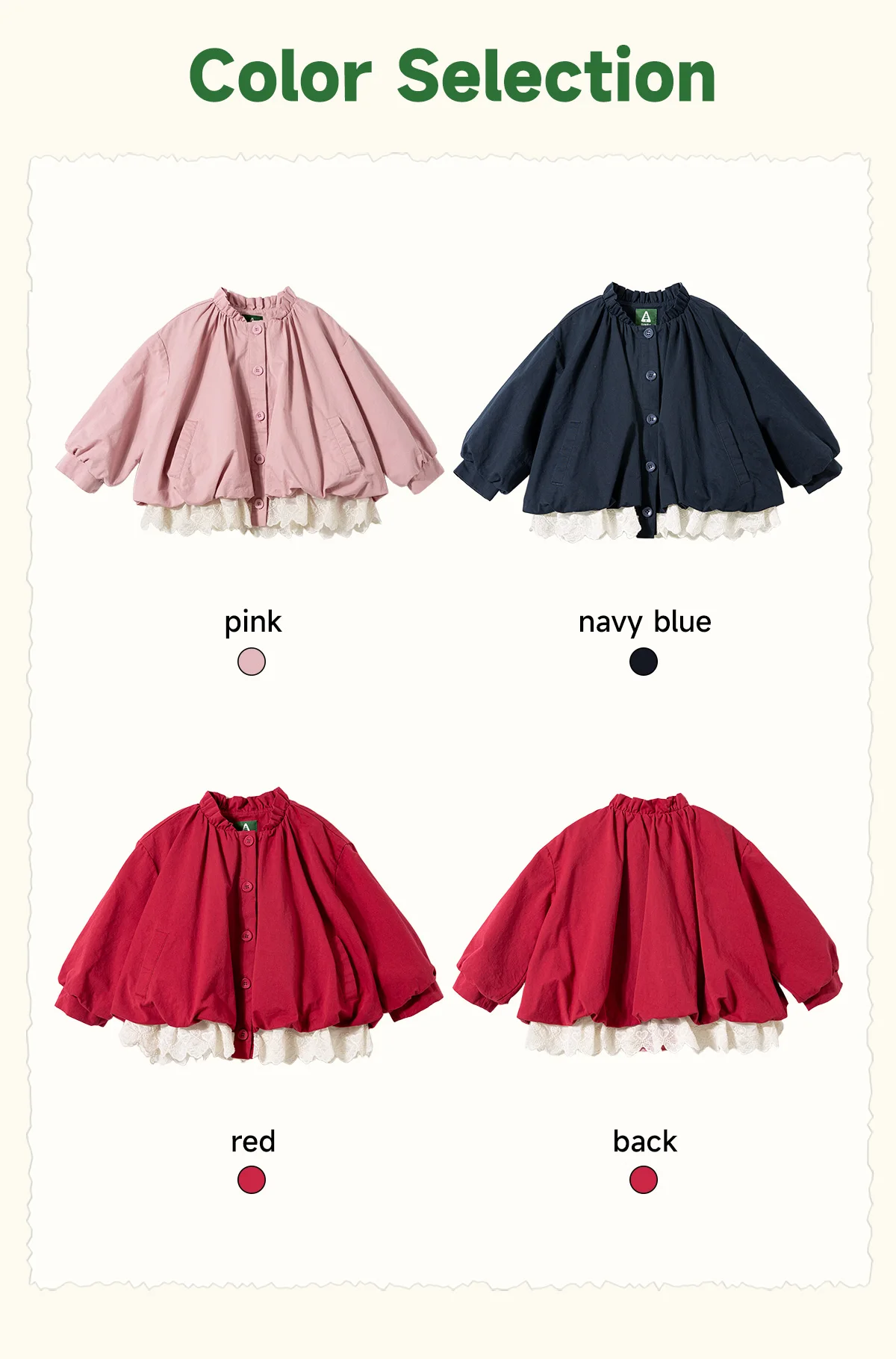 Amila Spring Girls' Coat Lace Lace Splicing Sweet Bubble Sleeves Fashionable Western Long Sleeve Children's Clothing Top