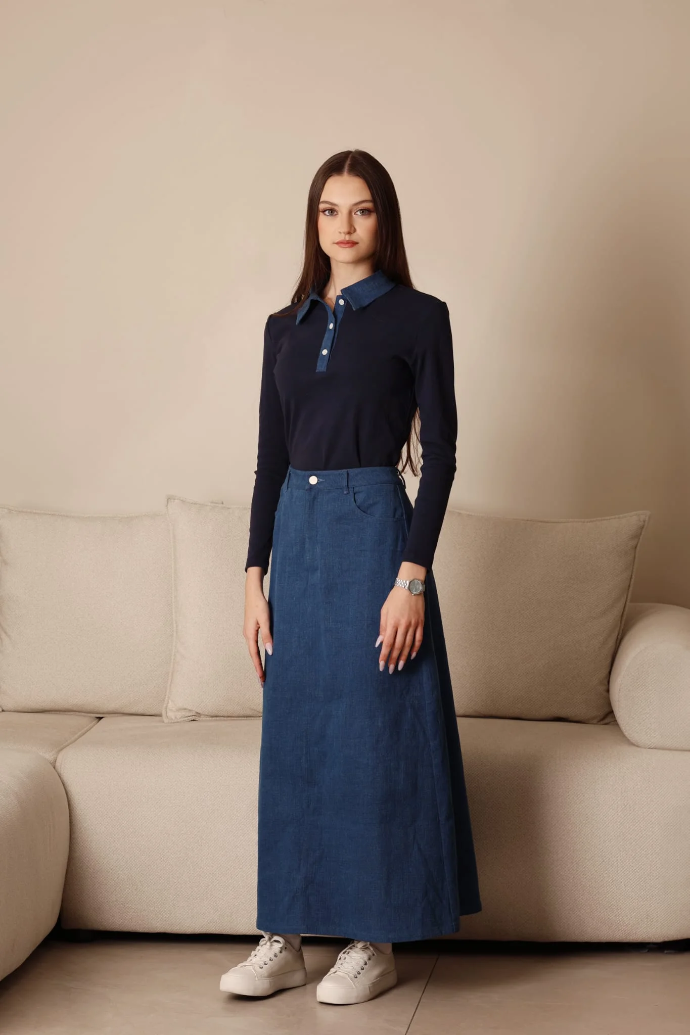 Mali's 2026 SS Women Clothes Elegant Polo Shirts Full Sleeves Boutique Top Fashion Lady Long Skirt High Quality Clothing