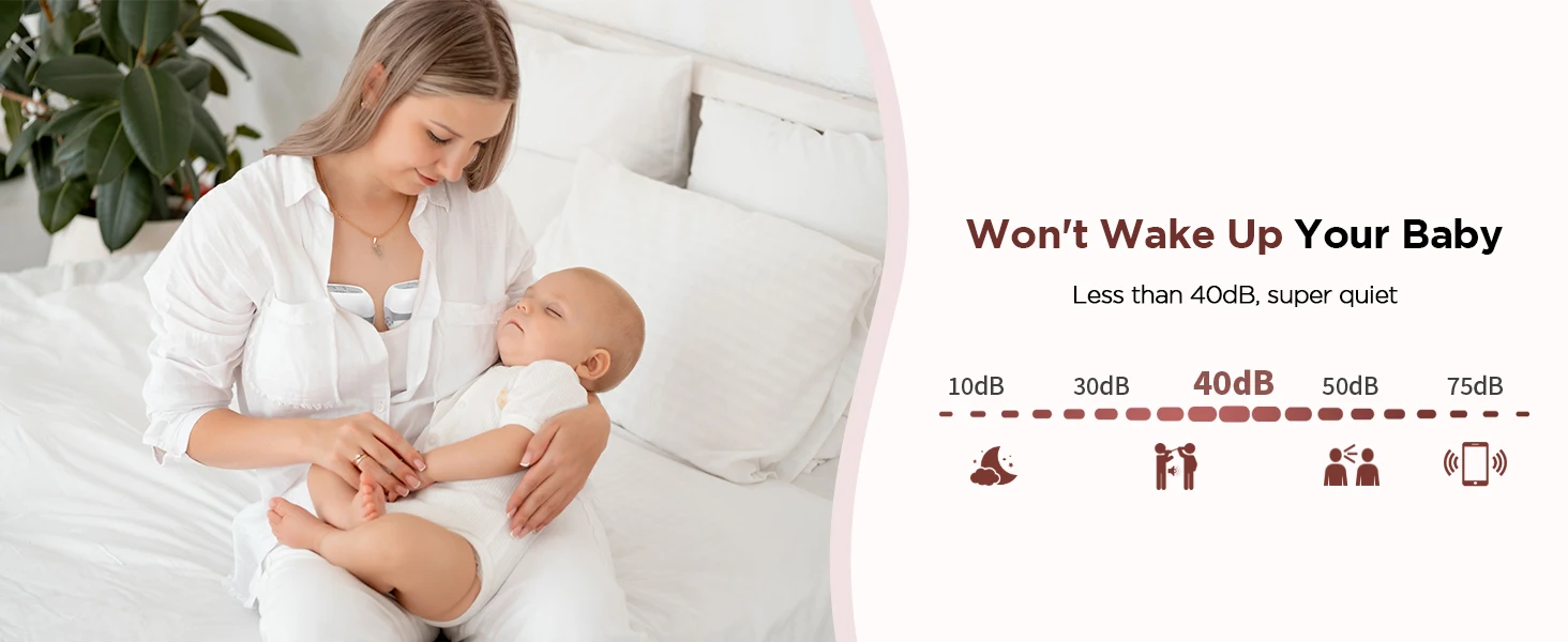 Jheppbay Electric Breast Pump BPA-Free 3 Modes & 12 Levels Hands Free Breastpump with 21/24/27 mm Flange for Breastfeeding