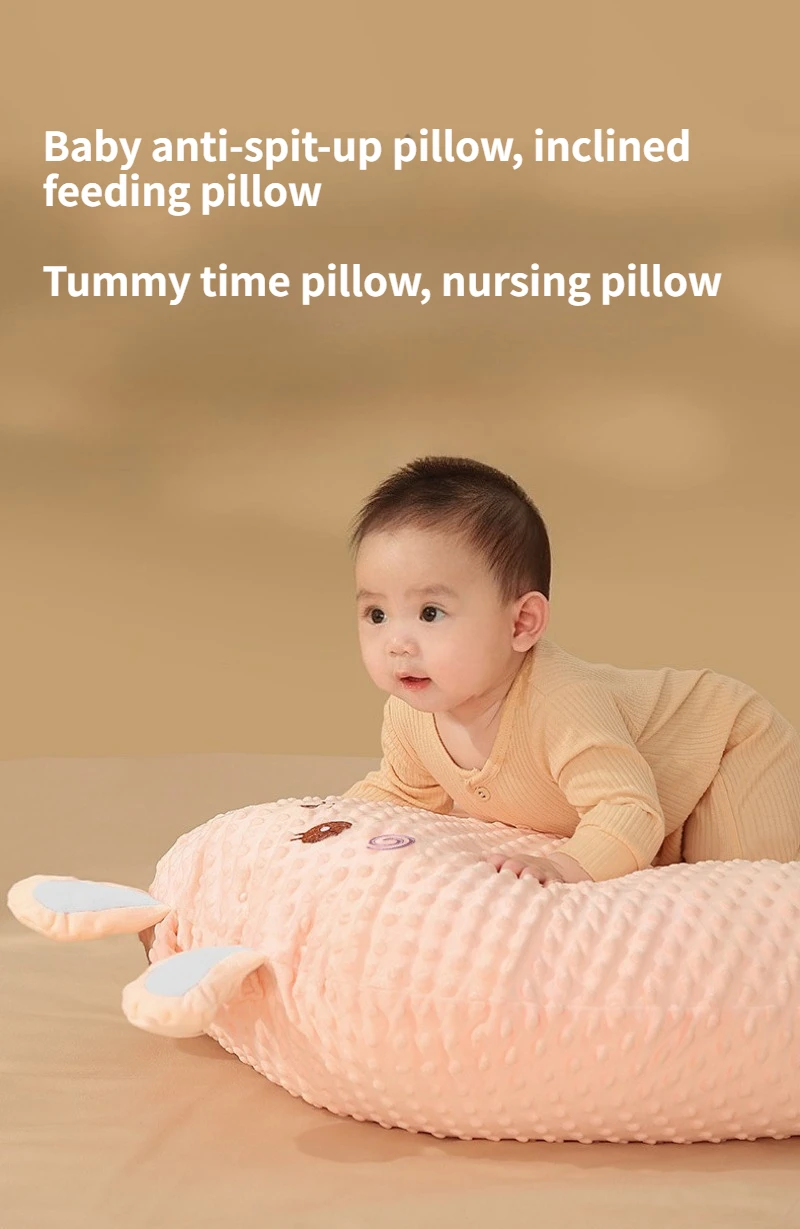Baby Anti-spitting Slope Pad, Newborn Lying Down Feeding Bed ，Breastfeeding Pillow, Artifact Plus Size Sleeping Baby Bed in Bed