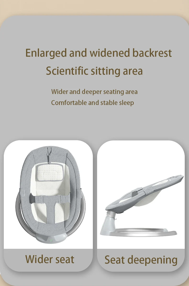 Electric Bluetooth Baby Cradle with Mosquito Net Bluetooth Music Baby Rocking Chair Multifunctional Baby Crib for Newborns 2024