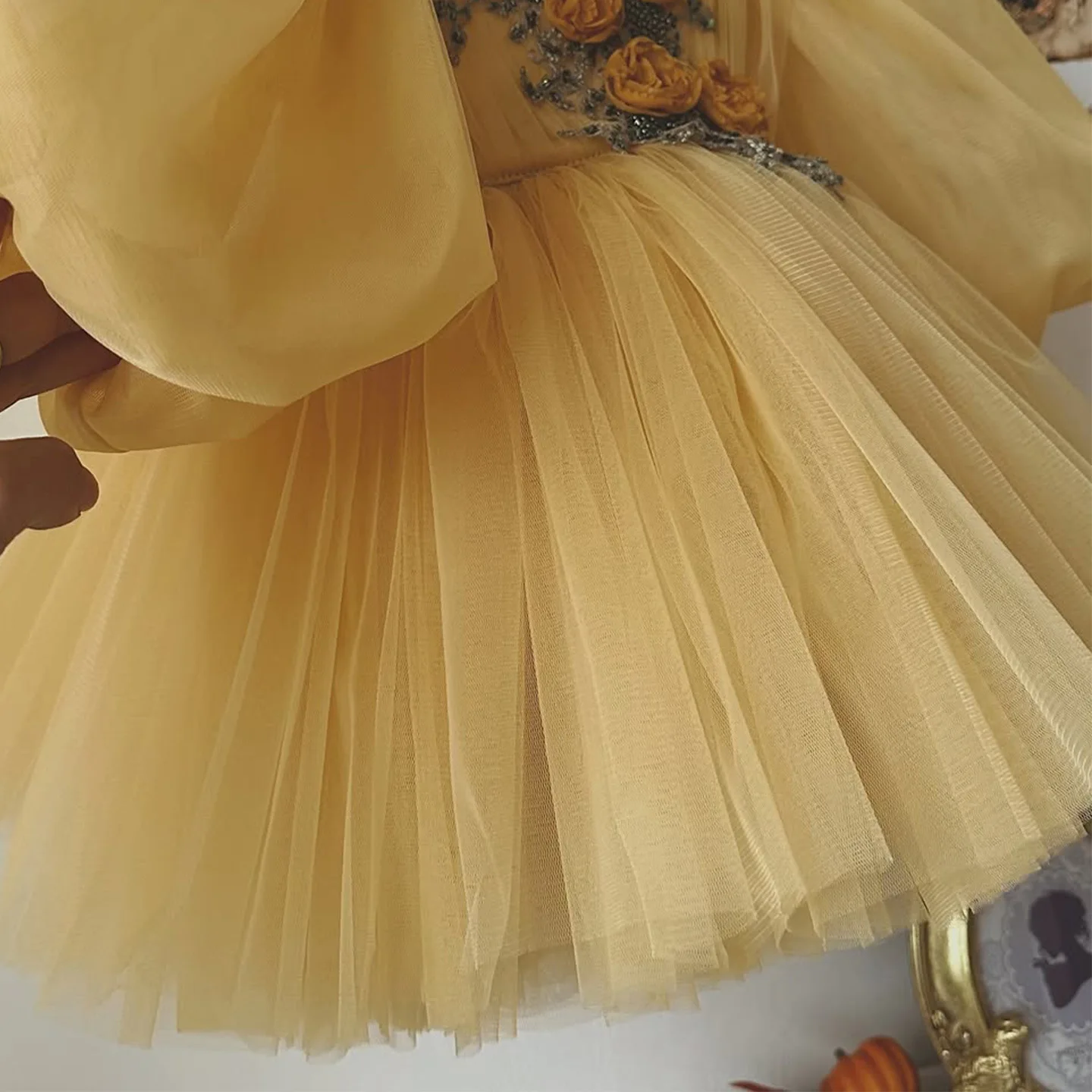 Flower Girl Wedding Dress Fluffy Dress Children's Princess  Girl's First Birthday Performance Dress Summer