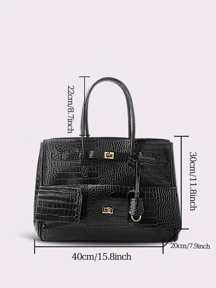 Luxury Leather Diaper Bag For Women Minimalist Design Handbag Elegant Classic Commuter Large Capacity Bag