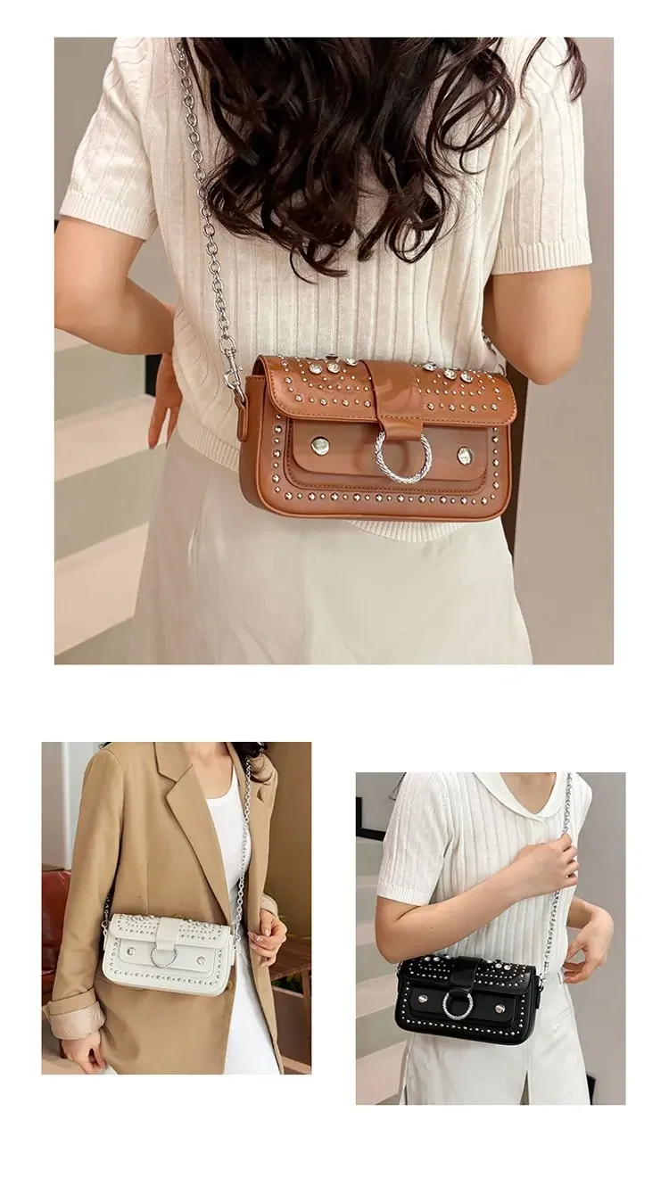 Elegant design women's chain strap crossbody bag outdoor leisure travel handbag, inspired by Parisian fashion