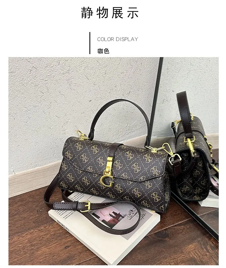 Square Satchels Diaper Bag For Women Vintage Casual Simple Fashionable Shoulder Bag Commuter Tote Messenger Purse High End