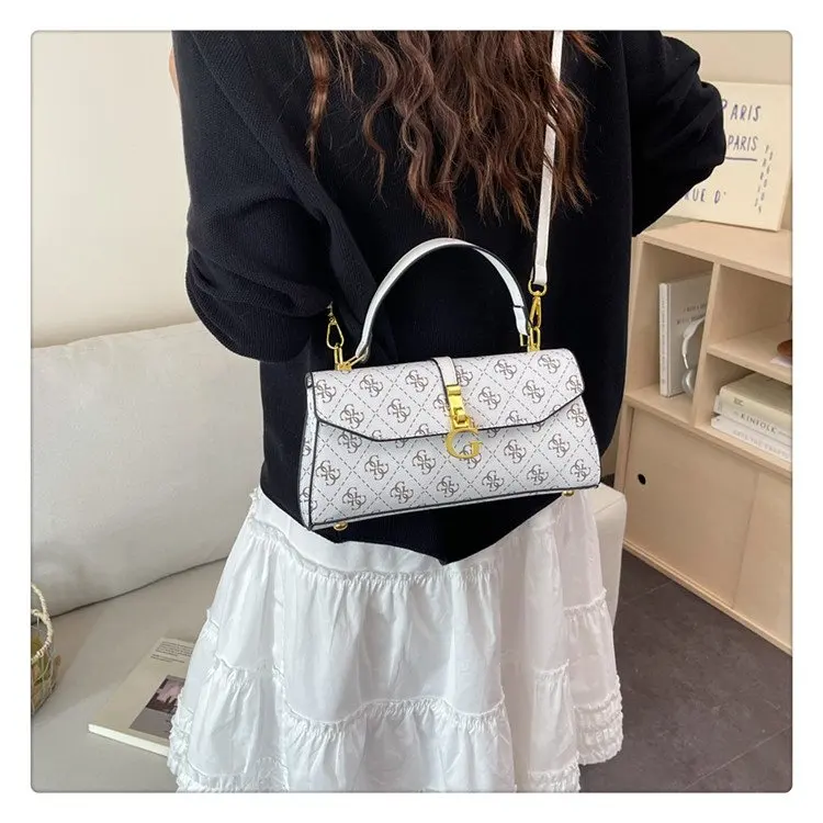 Square Satchels Diaper Bag For Women Vintage Casual Simple Fashionable Shoulder Bag Commuter Tote Messenger Purse High End