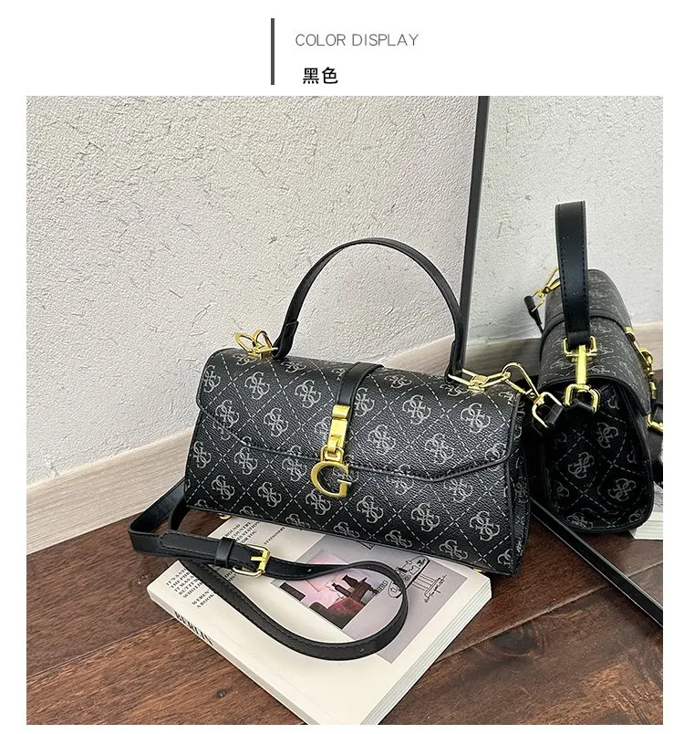 Square Satchels Diaper Bag For Women Vintage Casual Simple Fashionable Shoulder Bag Commuter Tote Messenger Purse High End
