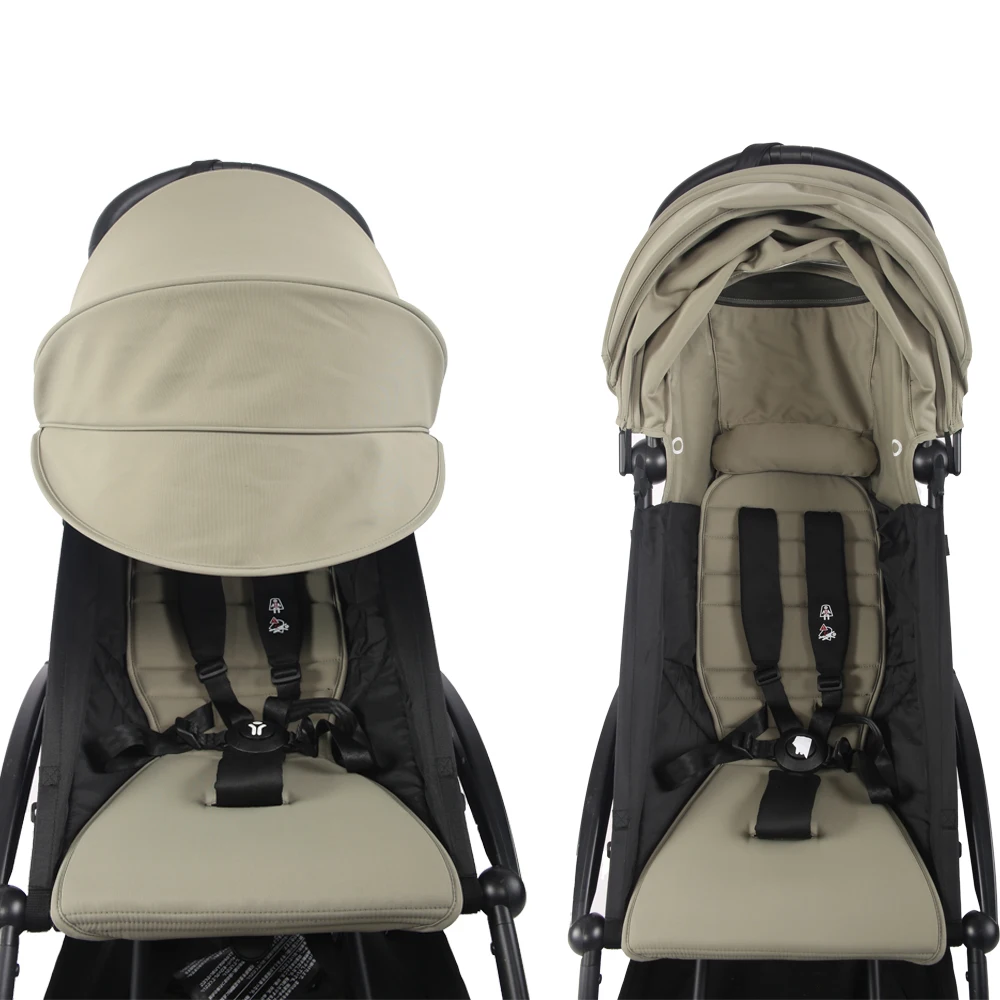 New 2pcs/Set Stroller Cover Hood&Cushion 6+ Extended Canopy With Pillow Seat Liner Replacement Kit YOYO3/YOYO2 Accessories