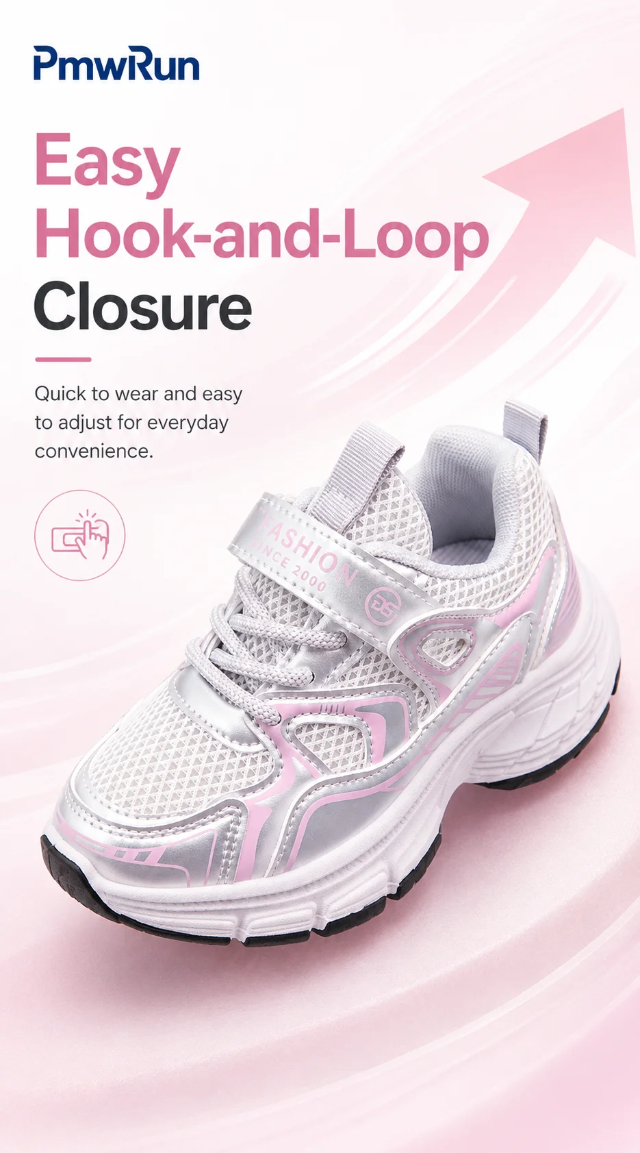 PU Leather Sport Shoes For Children Trend Fashion Teenager Kid's Sneakers Anti-slippery Breathable Boy's Girl's Running Footwear