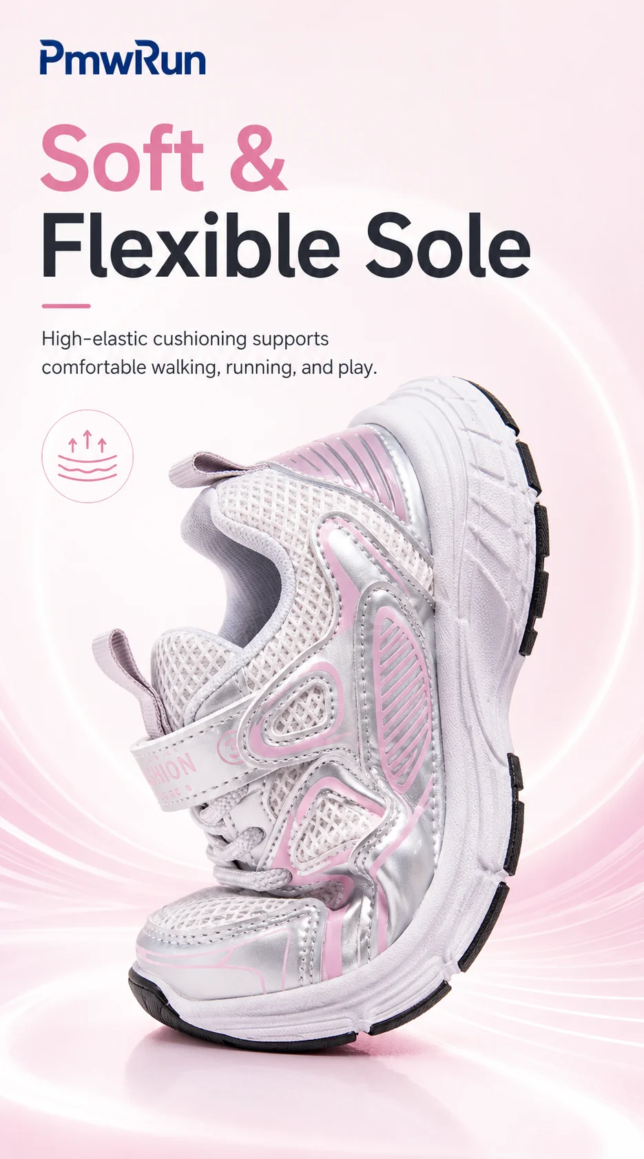 PU Leather Sport Shoes For Children Trend Fashion Teenager Kid's Sneakers Anti-slippery Breathable Boy's Girl's Running Footwear