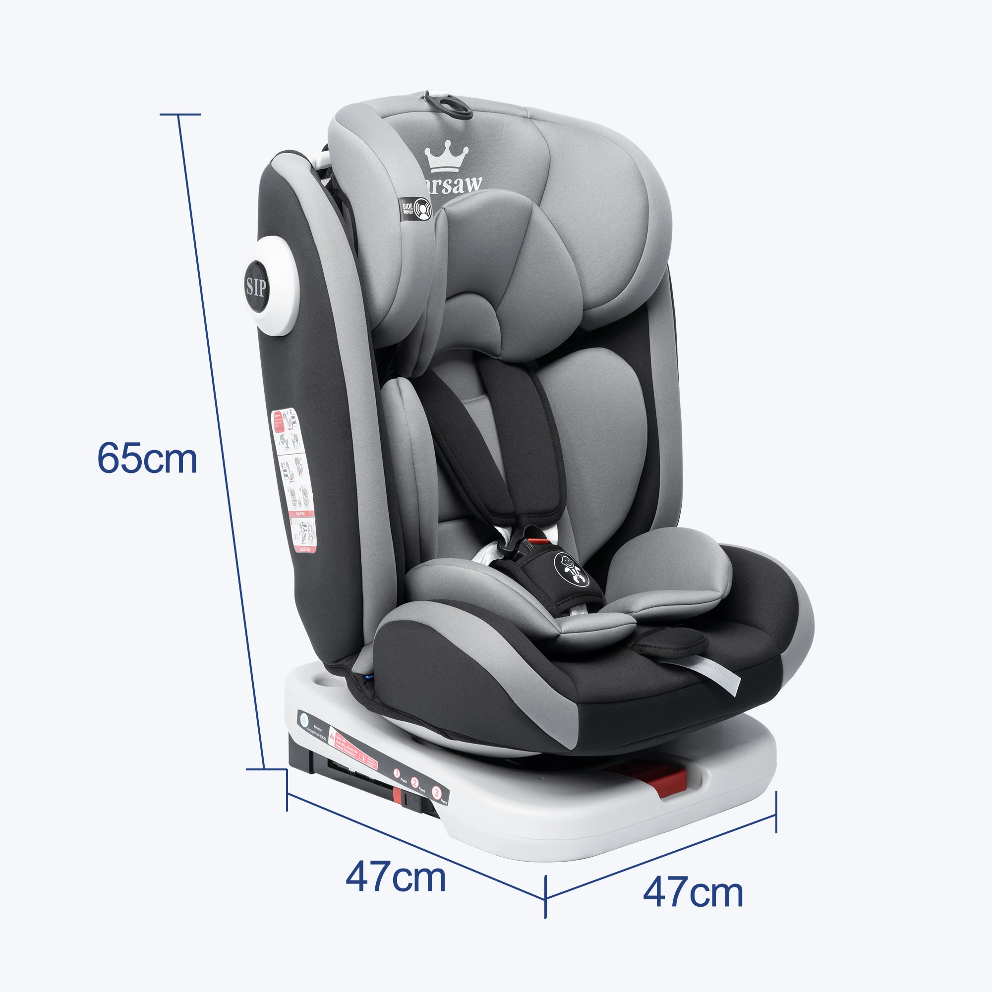 AP03 Child Car Seat 360° Rotating 5-Point Belt 9-36kg 0-12 Years ECE ISOFIX Child Safety Seat KL005