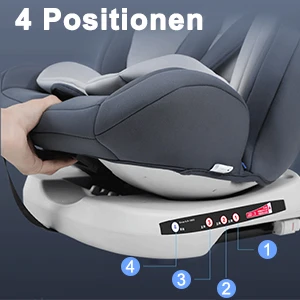AP03 Child Car Seat 360° Rotating 5-Point Belt 9-36kg 0-12 Years ECE ISOFIX Child Safety Seat KL005