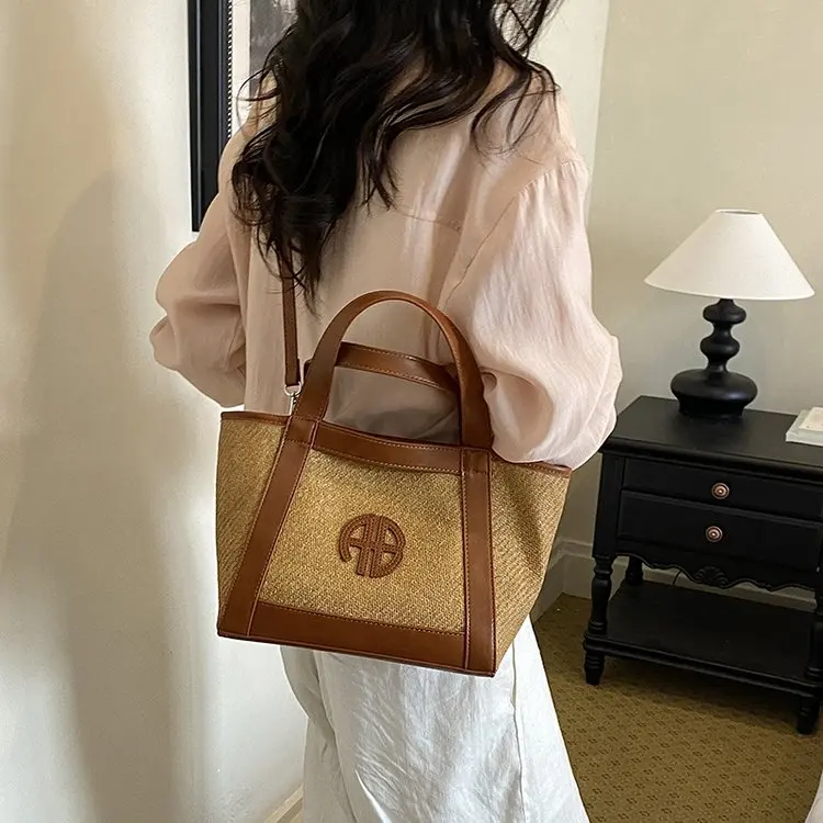 Vintage Elegant Diaper Bag For Ladies Leather Handbag Crossbody Unique Stylish Casual Simple High End Minimalist Shoulder