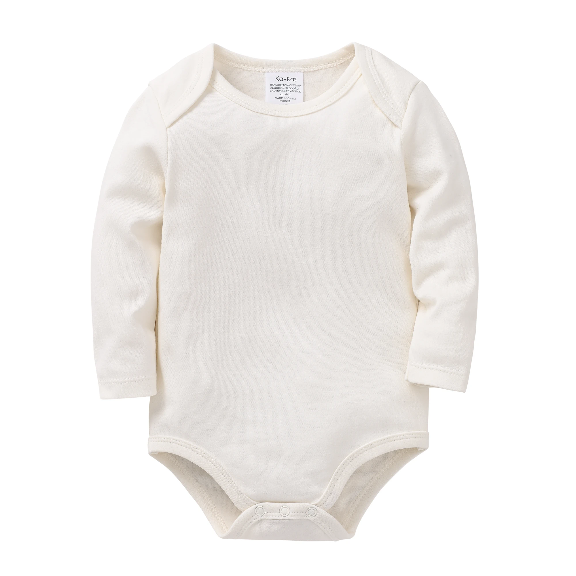 Kavkas 6Pcs Baby Bodysuit & Pants Set Soft Cotton Long Sleeve Onesies + Trousers Newborn Basic Daily Wear Outfits for Baby Boys