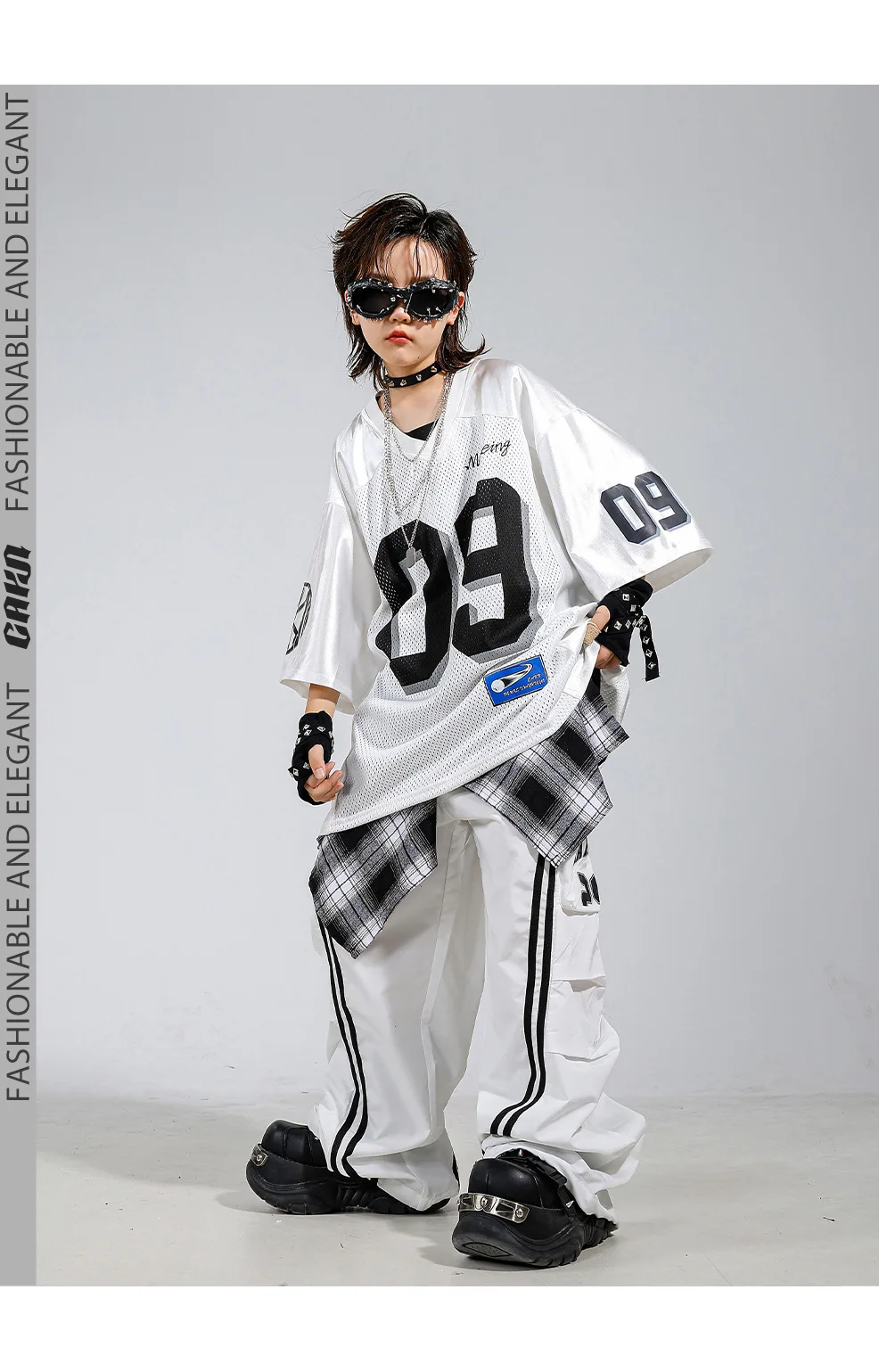 Street Dance Children's Dance Trendy Clothes Boys Fried Street Hip Hop Suit Girls Jazz Dance Catwalk Performance