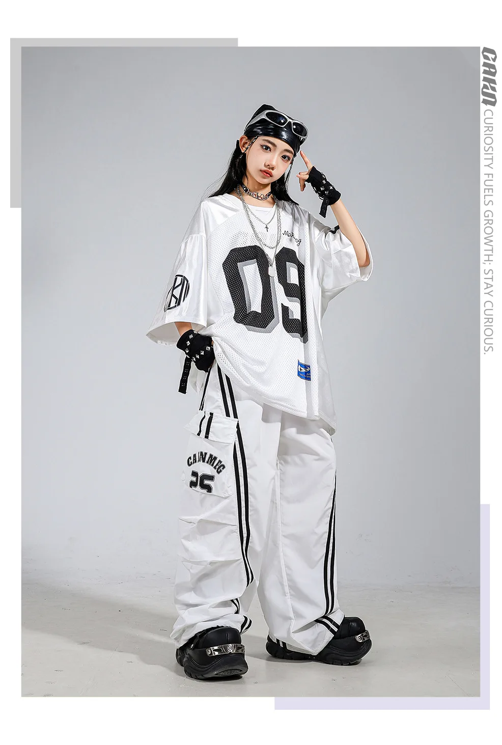 Street Dance Children's Dance Trendy Clothes Boys Fried Street Hip Hop Suit Girls Jazz Dance Catwalk Performance
