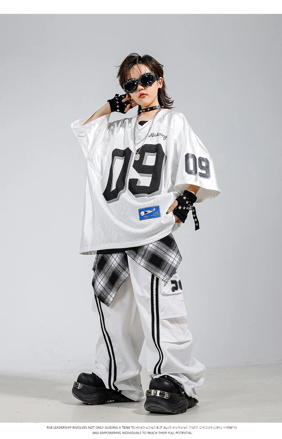 Street Dance Children's Dance Trendy Clothes Boys Fried Street Hip Hop Suit Girls Jazz Dance Catwalk Performance