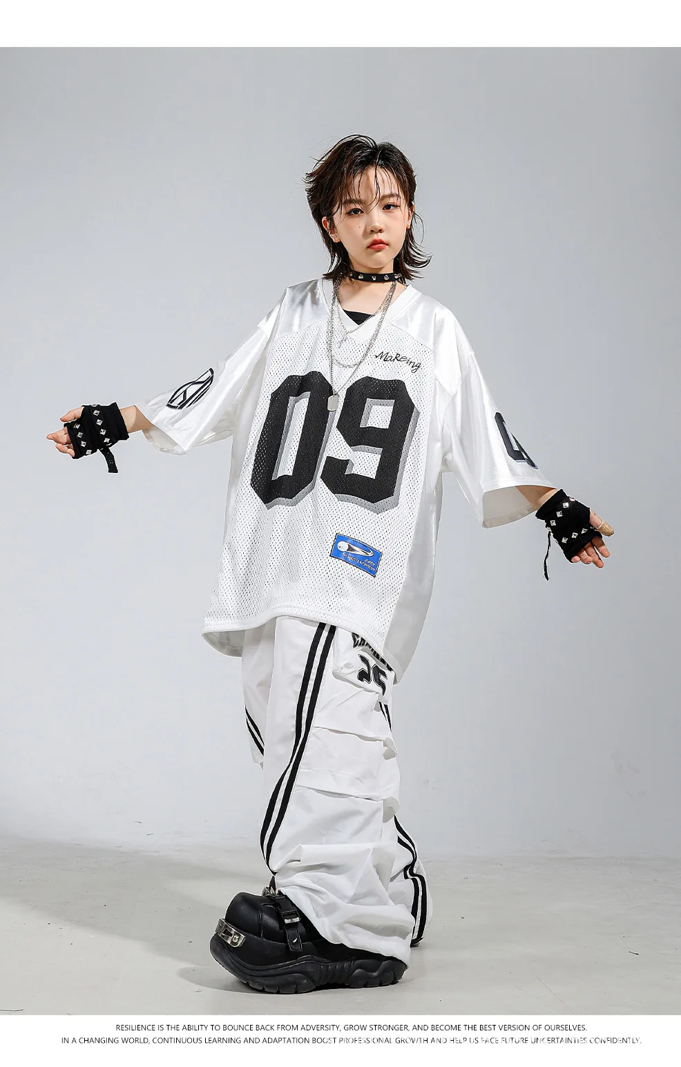 Street Dance Children's Dance Trendy Clothes Boys Fried Street Hip Hop Suit Girls Jazz Dance Catwalk Performance