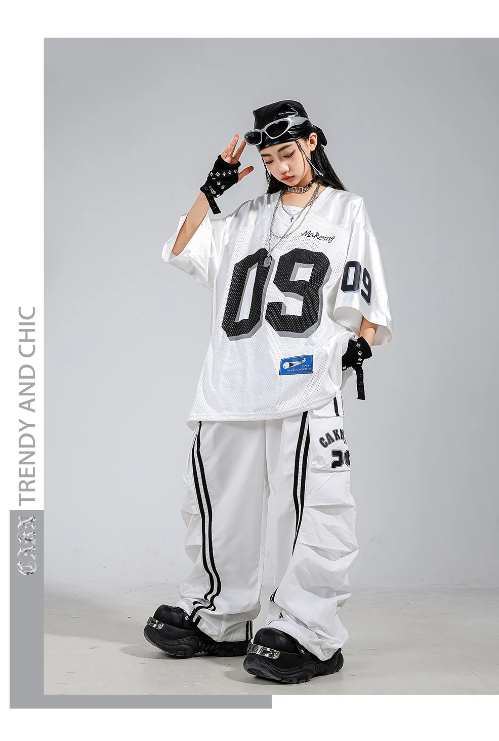 Street Dance Children's Dance Trendy Clothes Boys Fried Street Hip Hop Suit Girls Jazz Dance Catwalk Performance