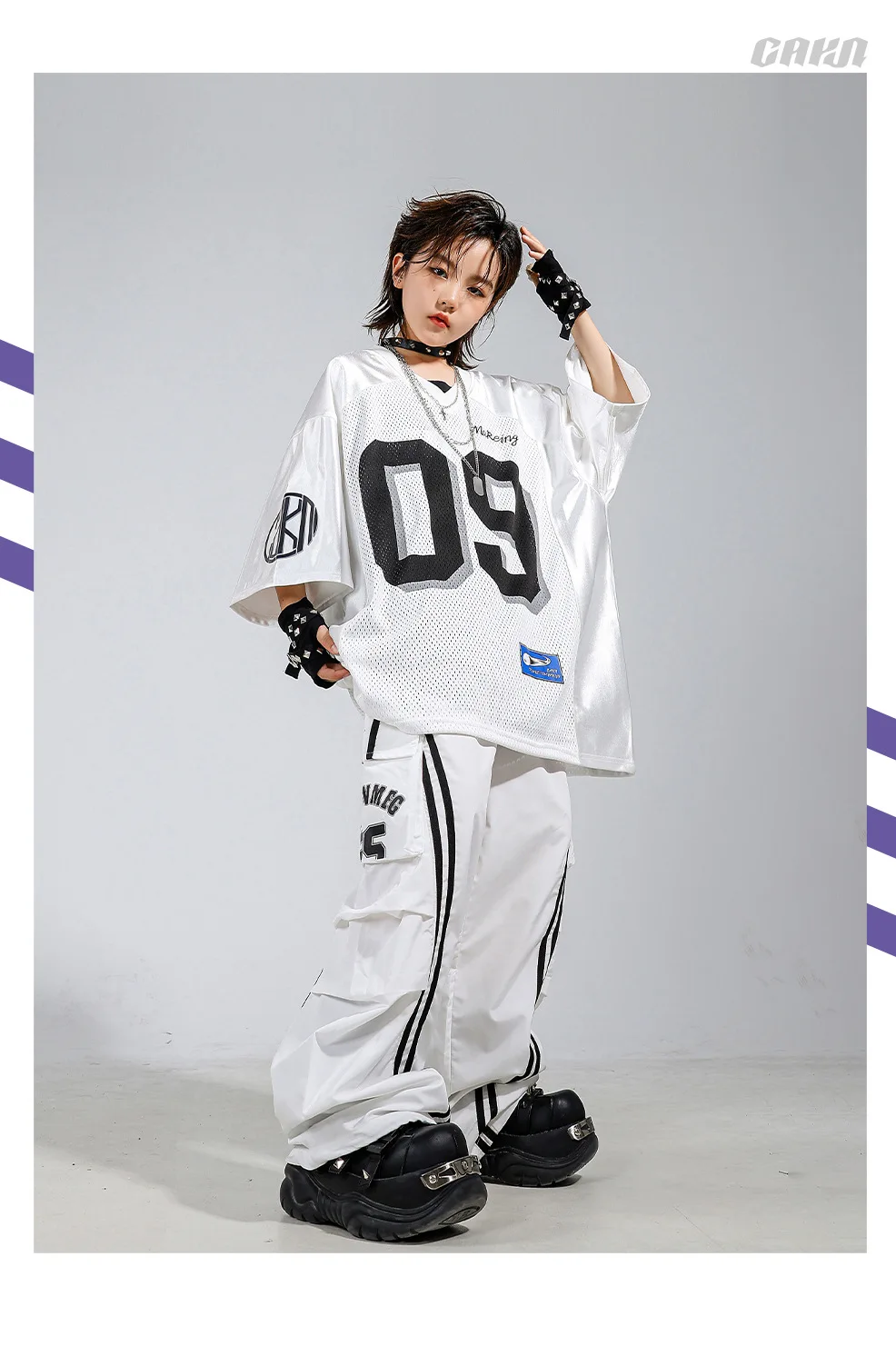 Street Dance Children's Dance Trendy Clothes Boys Fried Street Hip Hop Suit Girls Jazz Dance Catwalk Performance