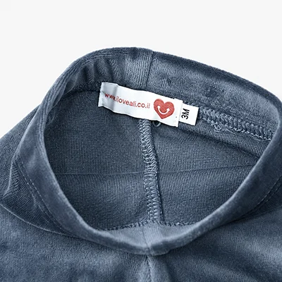 Kids Velour Clothing Set Fall/Winter Collection Black/Navy Boy And Girl Outfit with Contrast Ribbons Edges Family Matching Dress