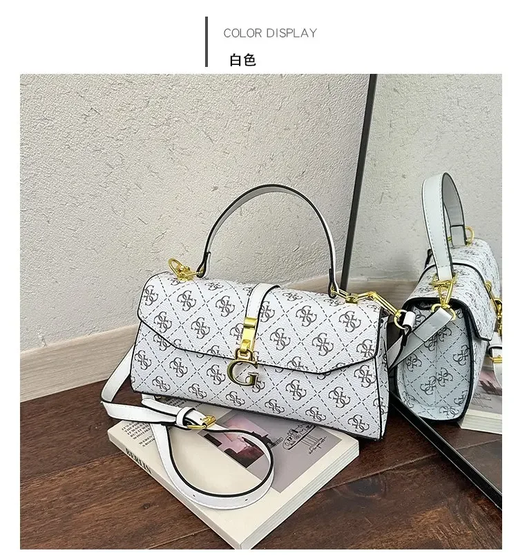 Famous fashion design women's shoulder bag, classic decorative pattern crossbody bag, modern trendy handbag