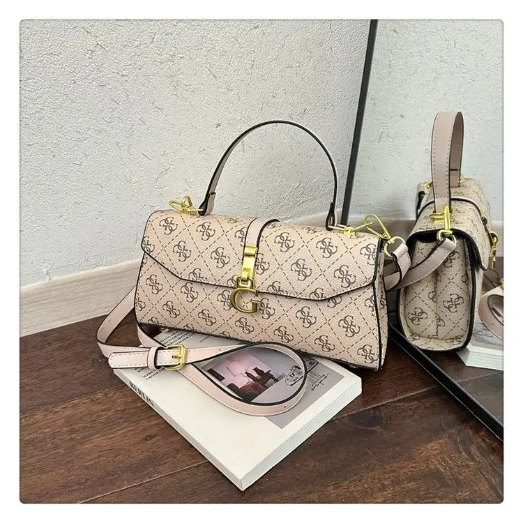 Famous fashion design women's shoulder bag, classic decorative pattern crossbody bag, modern trendy handbag