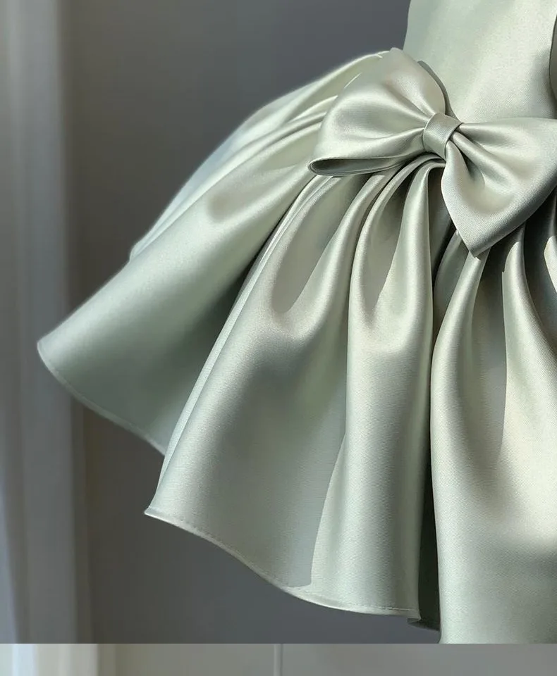 1 2 3 4 5 6 7 8 Years Bow Girls Dress Birthday Party Baby Baptism Dress For Girls Princess Christmas Costume Infants Vestidos