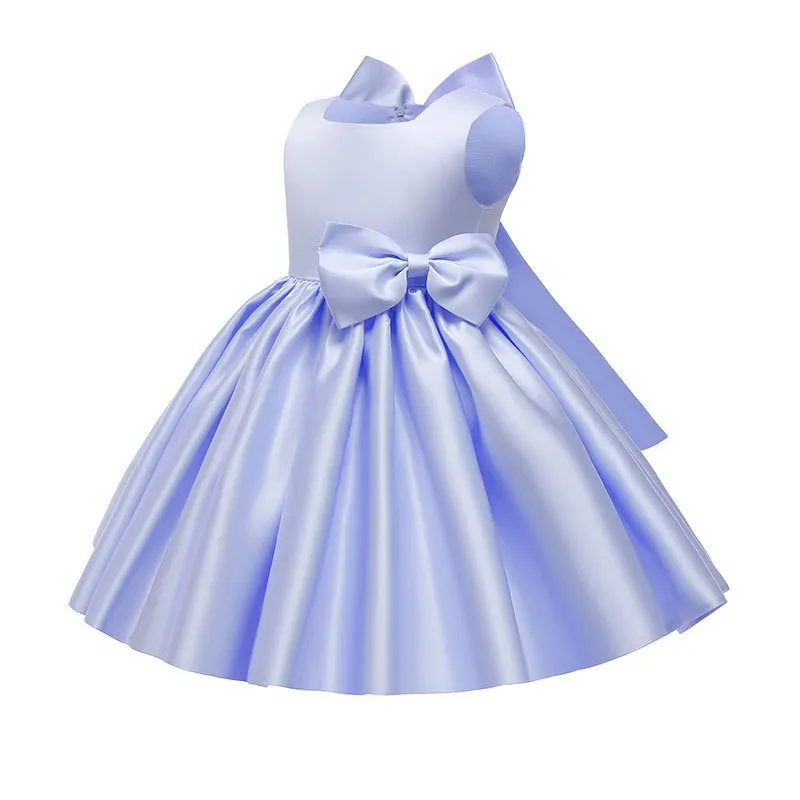 1 2 3 4 5 6 7 8 Years Bow Girls Dress Birthday Party Baby Baptism Dress For Girls Princess Christmas Costume Infants Vestidos
