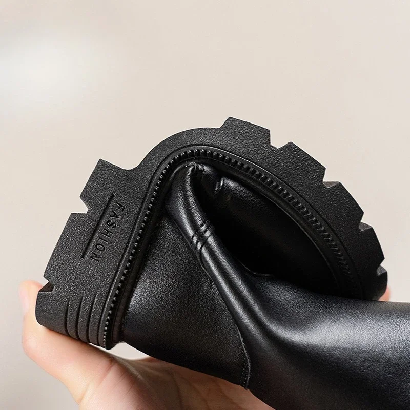 Mumoresip Kids Winter Plush Boots Princess Bow Pearl Decor Girls Outdoor Long Boots Thick Soled Fashion Children Warm High Boots