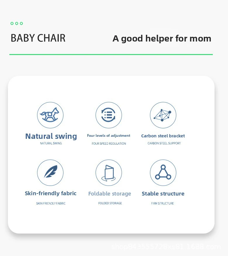 Baby Bouncer 3-in-1 Rocker and Recliner for Newborns to Toddlers, Natural Swing Ergonomic Infant Rocking Chair with 3-Point Safety Belt, Detachable Washable Cotton Cover, Compact Foldable Storage