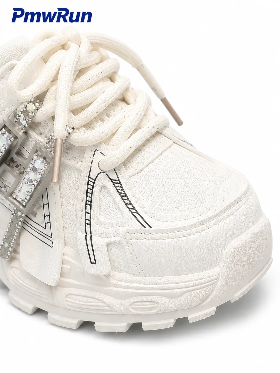 Trend Fashion Sport Shoes For Girls Luxury Rhinestone Teenager Girl's Sneakers Anti-slippery Running Footwear For Children