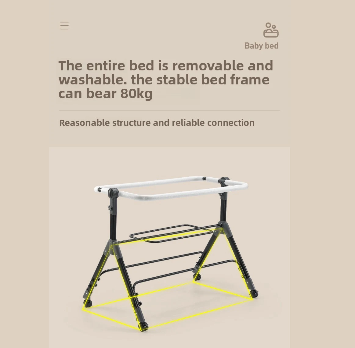 Baby Bassinet Adjustable Height Gentle Rocking Breathable Mesh Foldable Design Bedside Sleeper Portable Baby Crib with Mosquito Net Mattress Storage Basket for Newborn Infant Nursery Home Travel Sleep Baby Essentials Daily Care