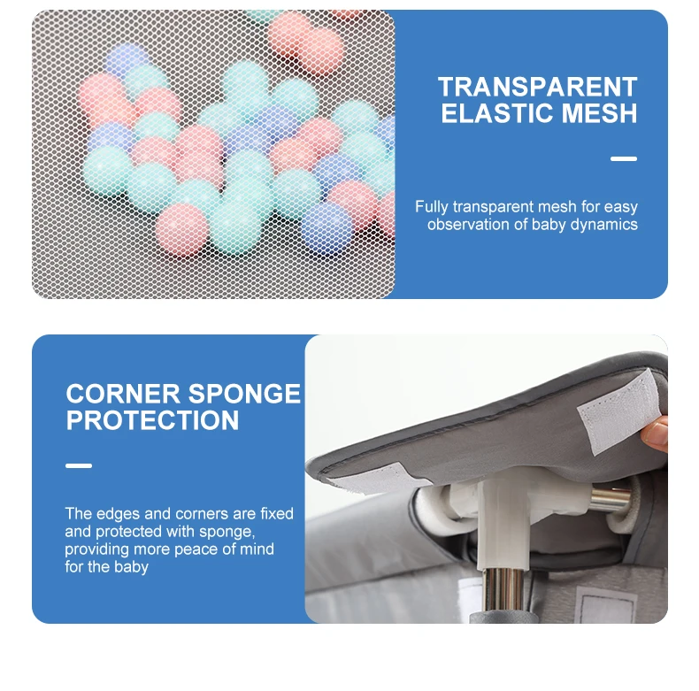 Baby Fence Baby Playground Foam Protector Pipe High Landscape 360 Angles Observation of Baby's Safety Without Blind Spots Multi Functional Baby Playground Economic Practical Baby Fence Popular Common Parents Good Choice