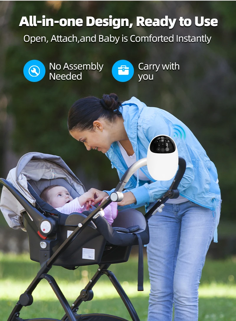 A Portable baby Rocker with White Noise, A soothing Rocking Motion, and A Music Player to Help Your baby Fall Asleep Peacefully