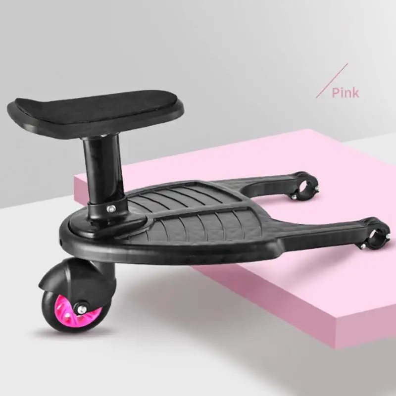 Children Stroller Pedal Adapter Stroller Accessorie Second Children Auxiliary Trailer Twins Scooter Kid Standing Plate with Seat