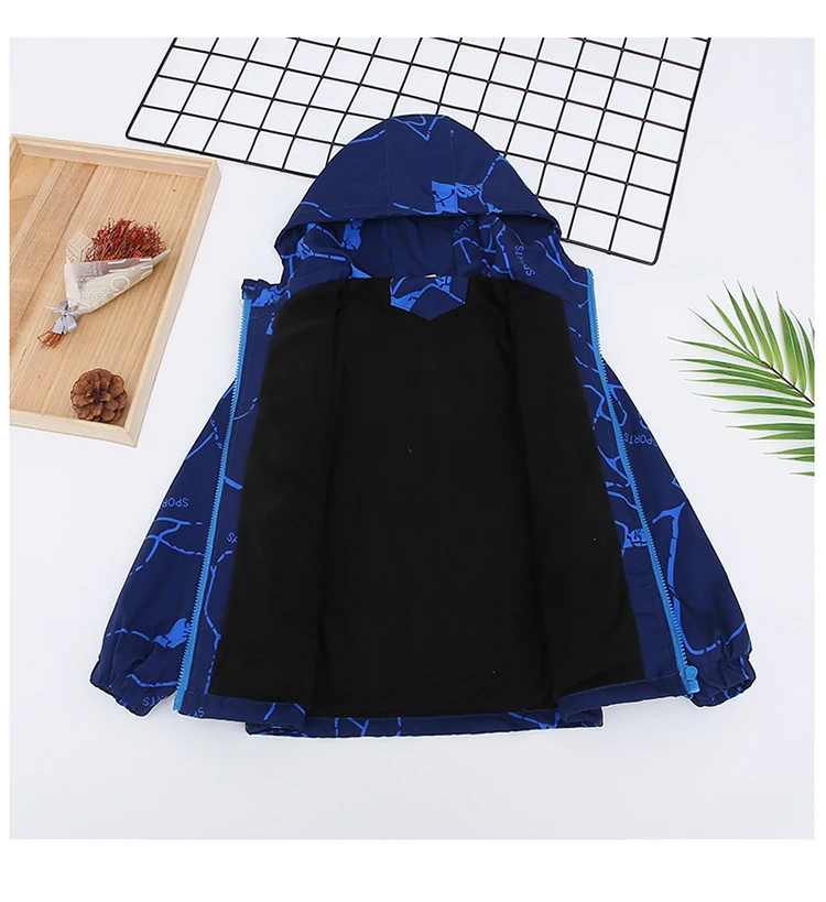 Autumn Children's Clothes Double-sided Wear Jacket Fleece Coat Boy Waterproof Windproof Children Outerwear Sport Jacket For Boys